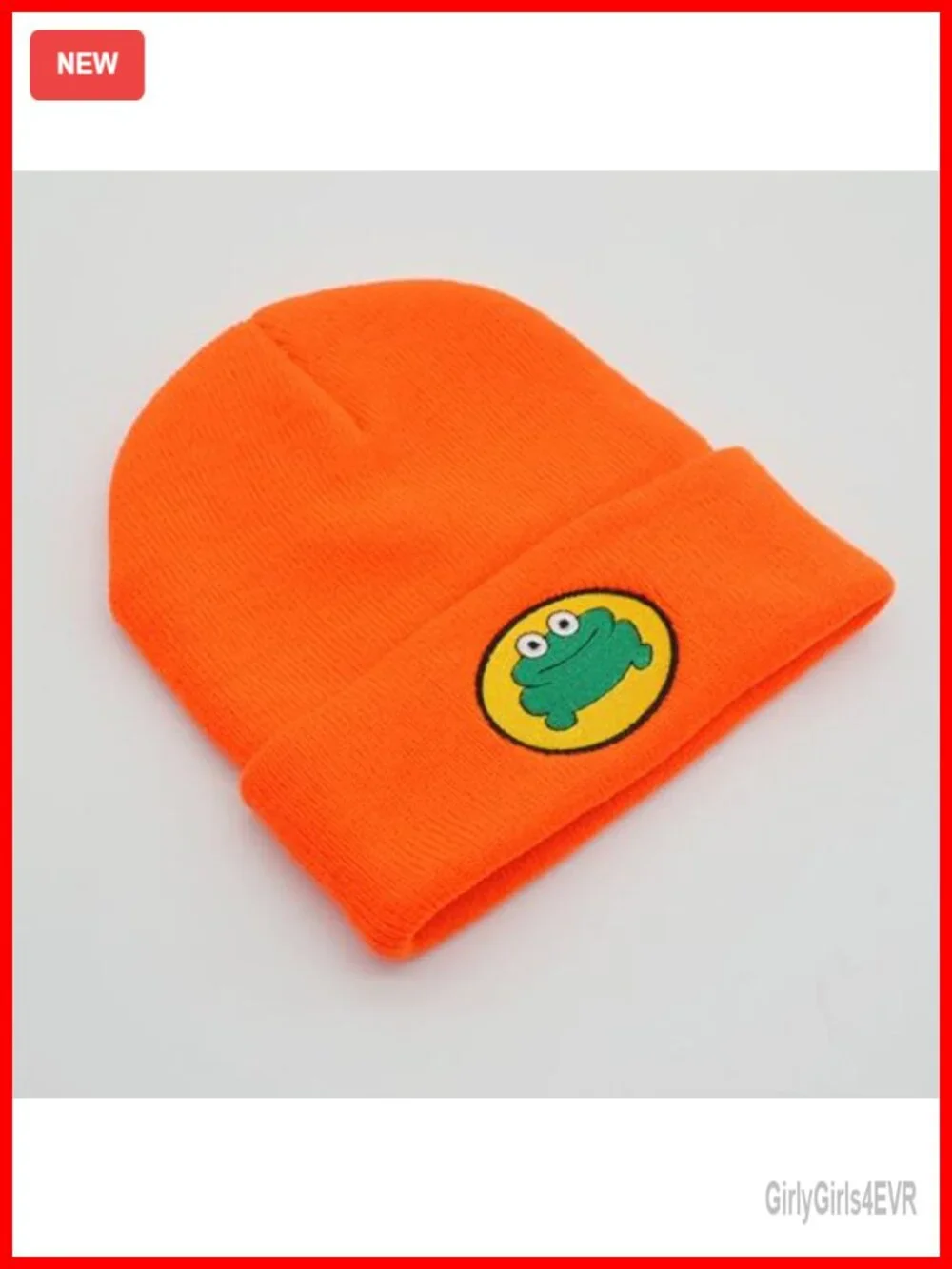 Unisex Cartoon Frog Beanie Hat Novelty Knitted Skull Cap